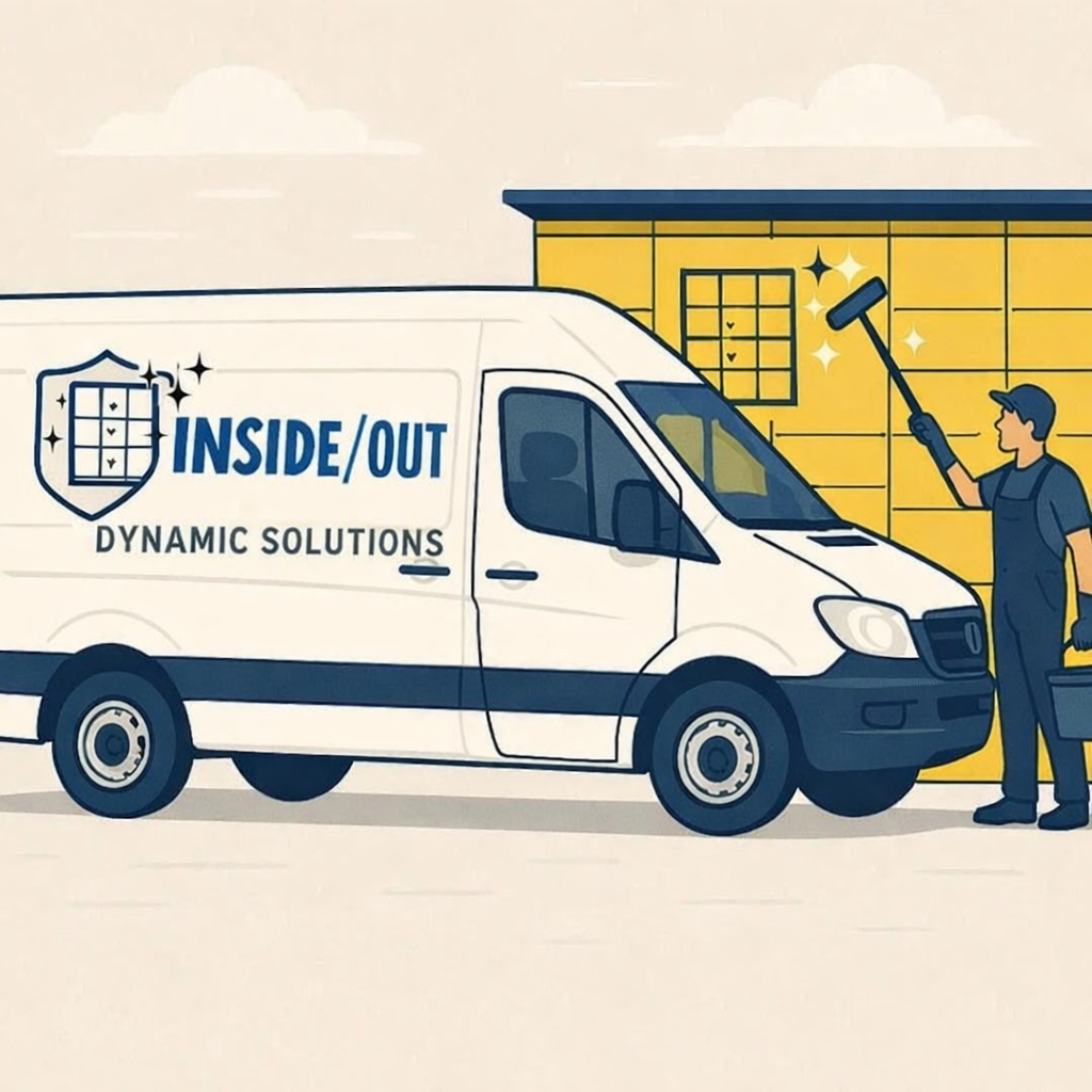 Professional cleaning team at work